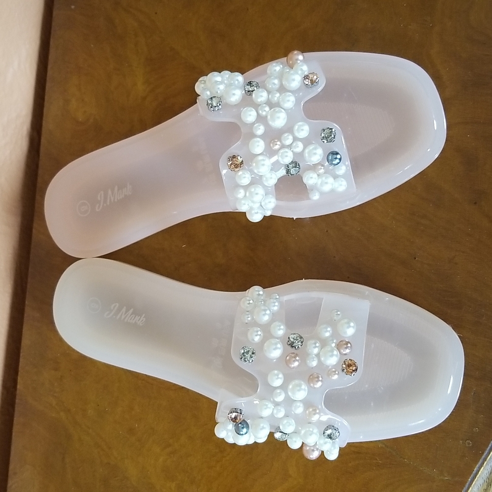 NWOT J. Mark Embellished Jelly Slides